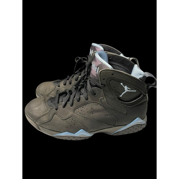 Nike Air Jordan 7 Retro Chambray Mens Size 9.5 Black Basketball Shoes Sneakers - Picture 9 of 11